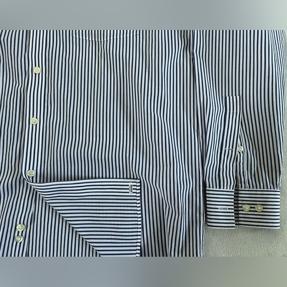 MICHAEL KORS BUTTON DOWN REGULAR FIT MEN'S LONG SLEEVE DRESS SHIRT LRG (16)34/35 - Picture 3 of 16